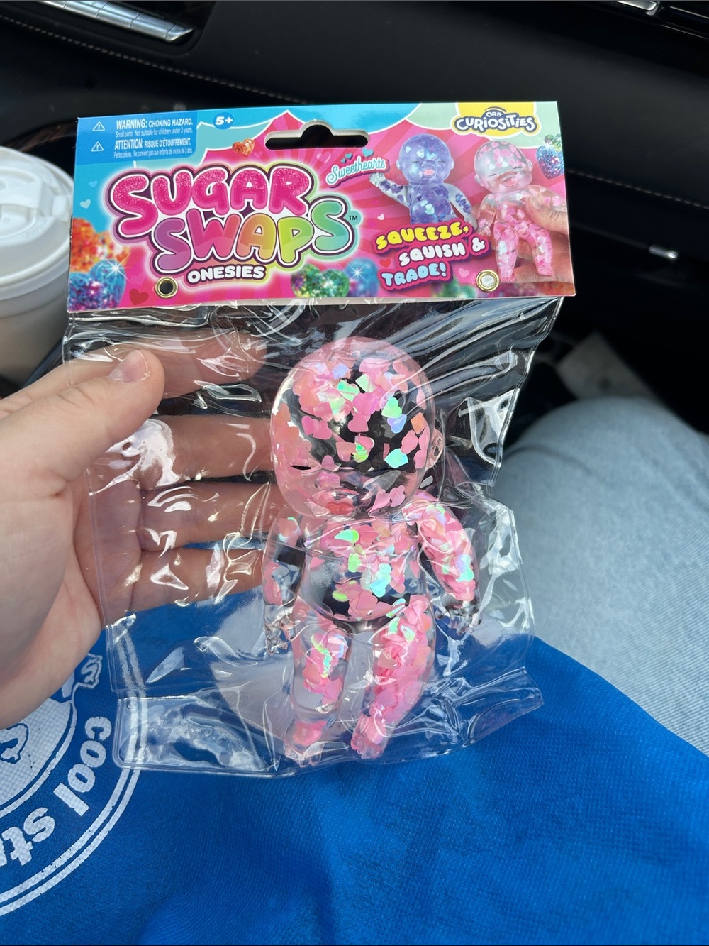 Sugar Swaps Onesies Pink Confetti Squishy Toy